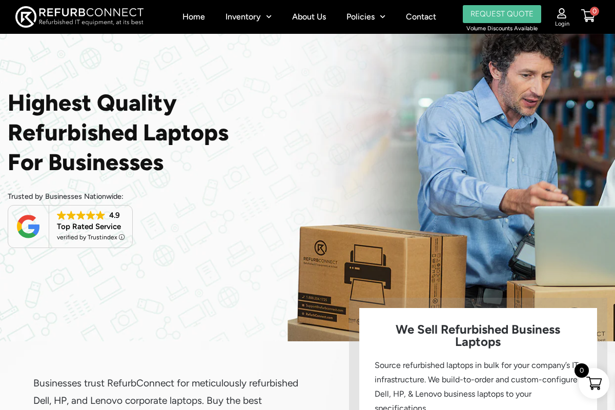 refurbconnect.com homepage screenshot
