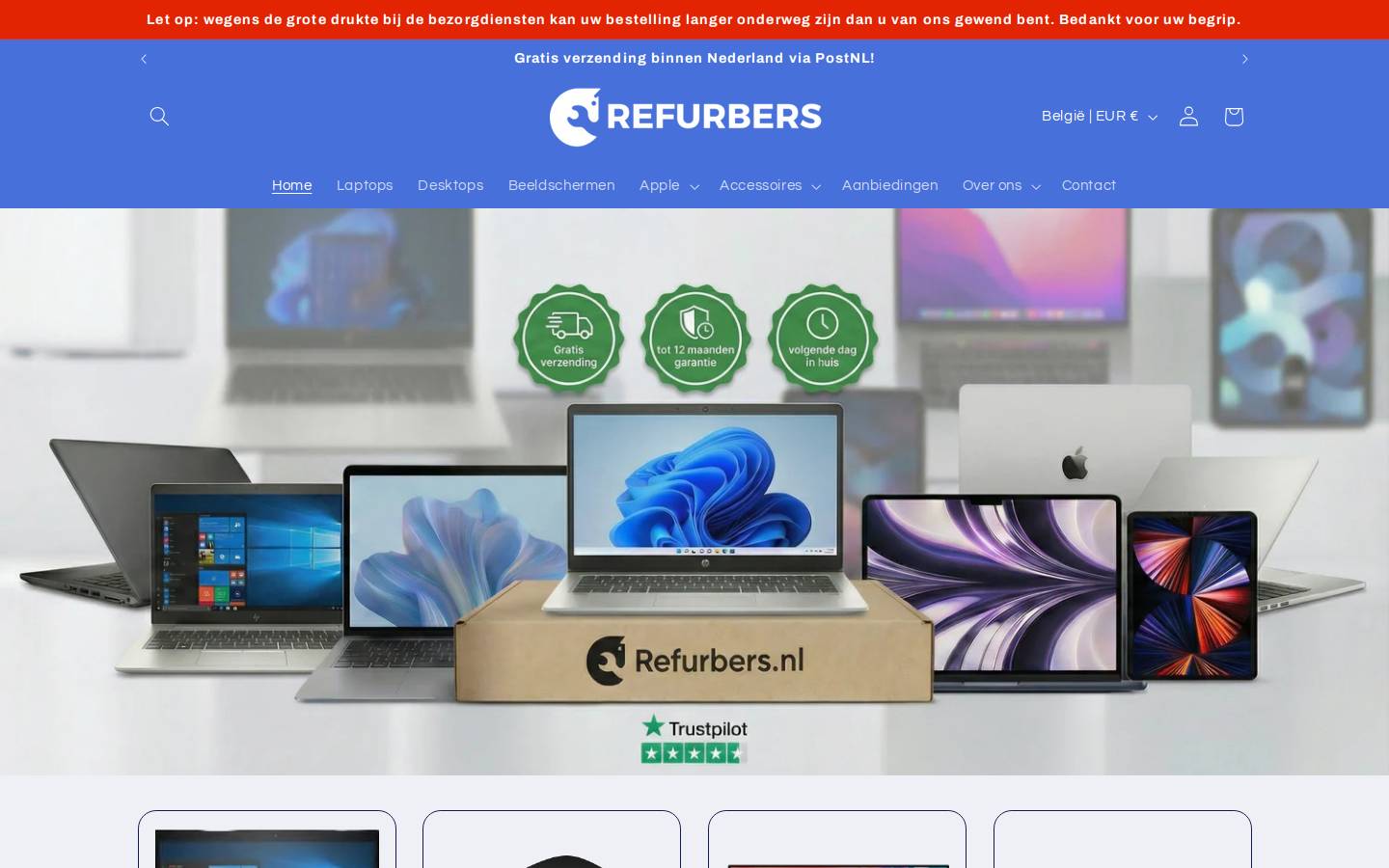 Refurbers homepage screenshot