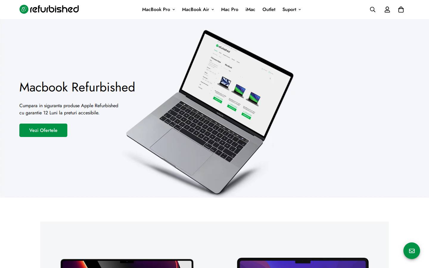 refurbished.ro homepage screenshot