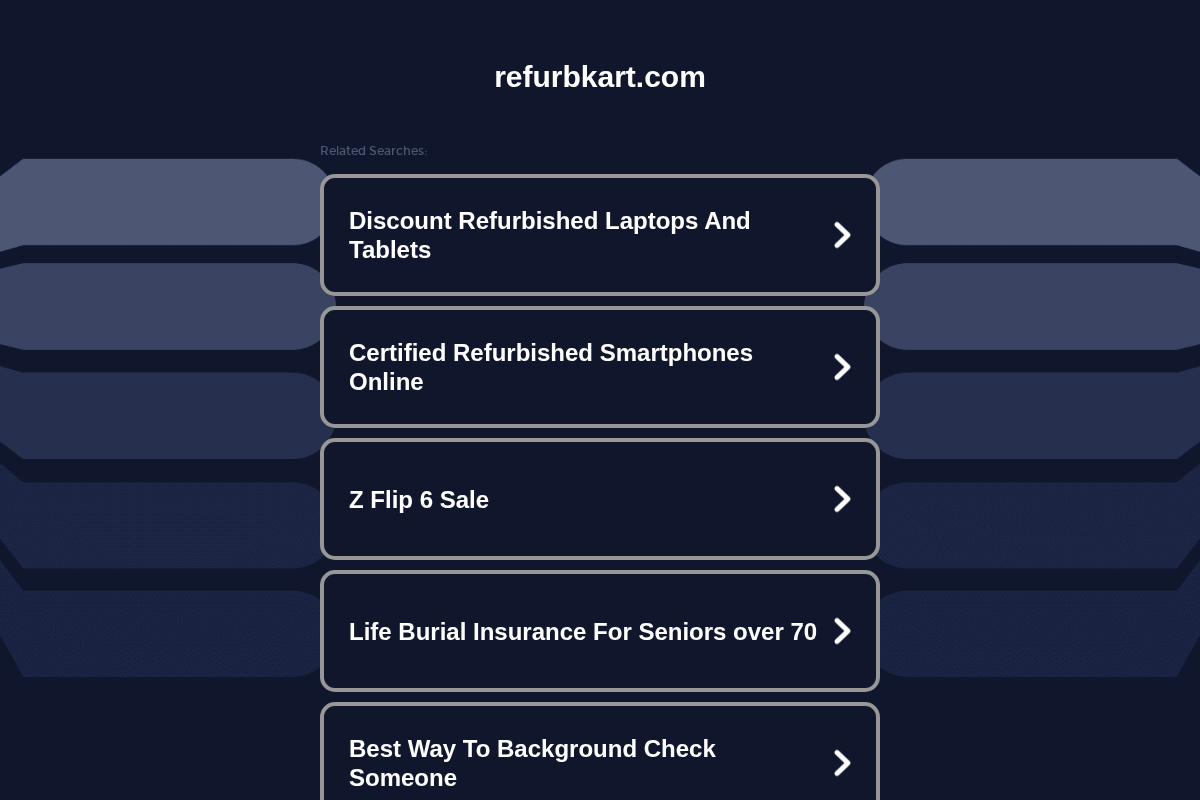 refurbkart.com homepage screenshot