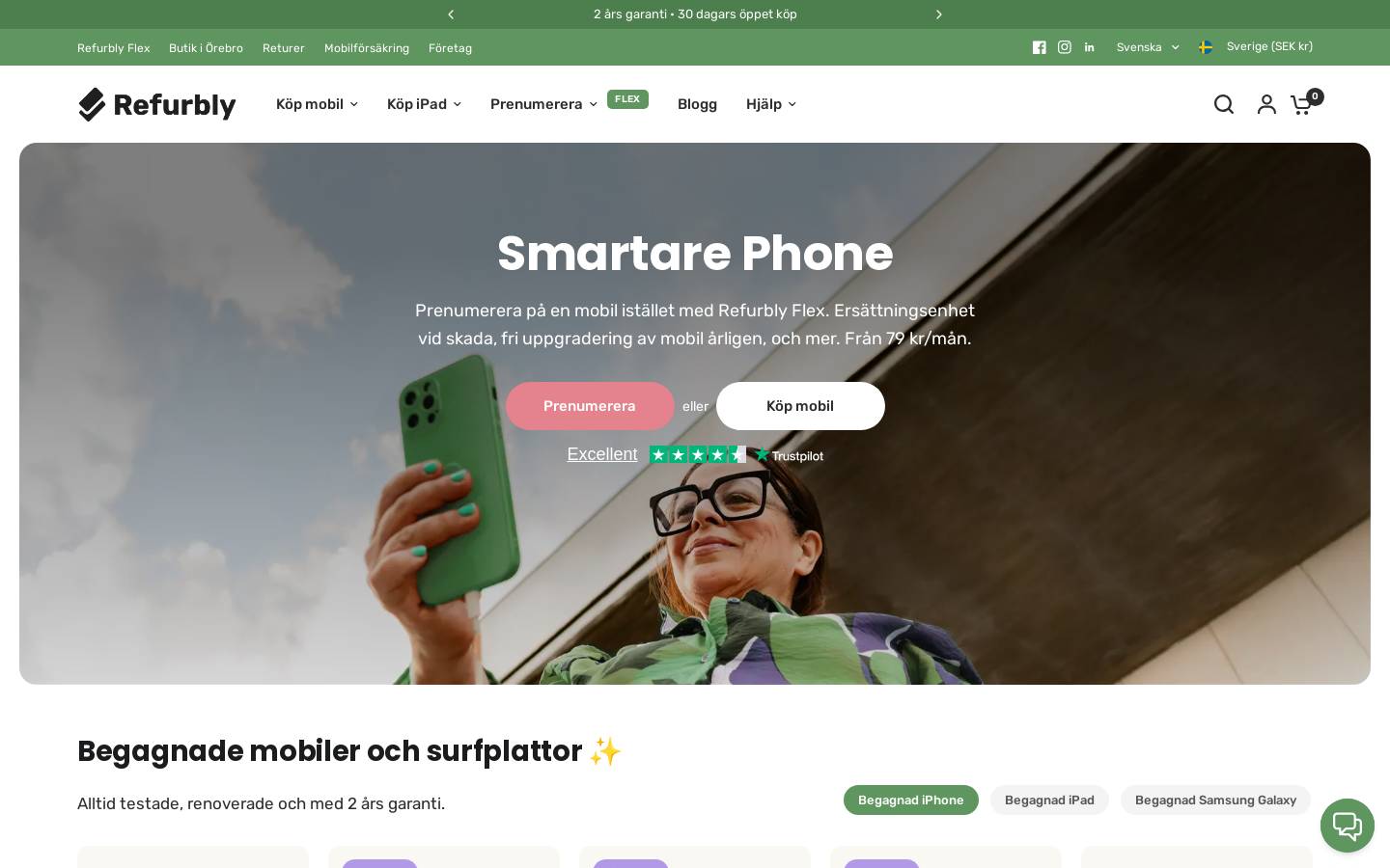 Refurbly homepage screenshot