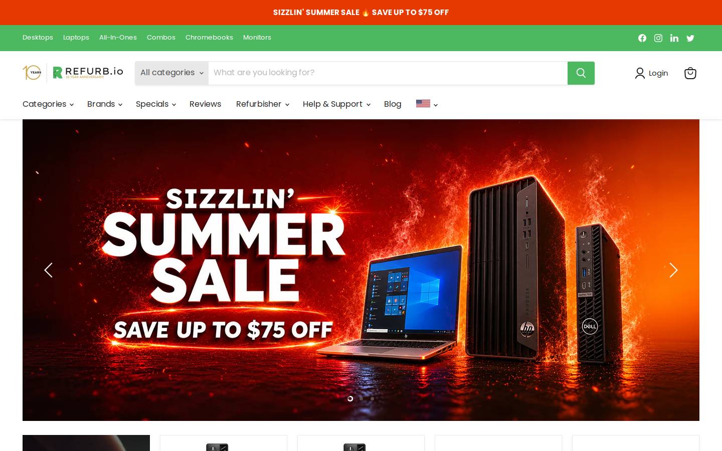 refurbsio.com homepage screenshot