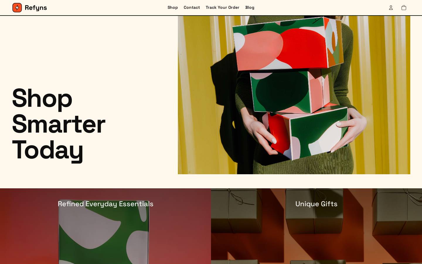 Refyns homepage screenshot