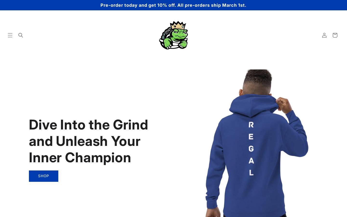 regalapparel.co homepage screenshot