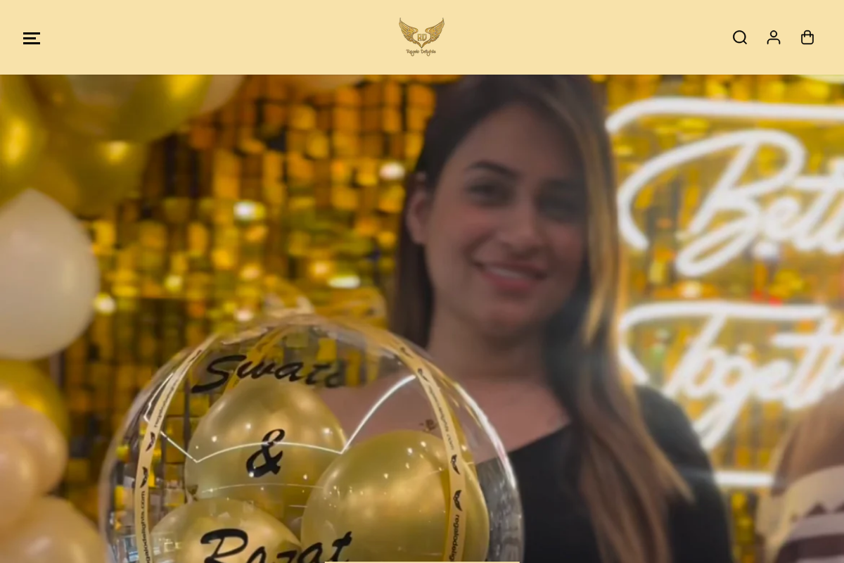 Regalo Delights homepage screenshot