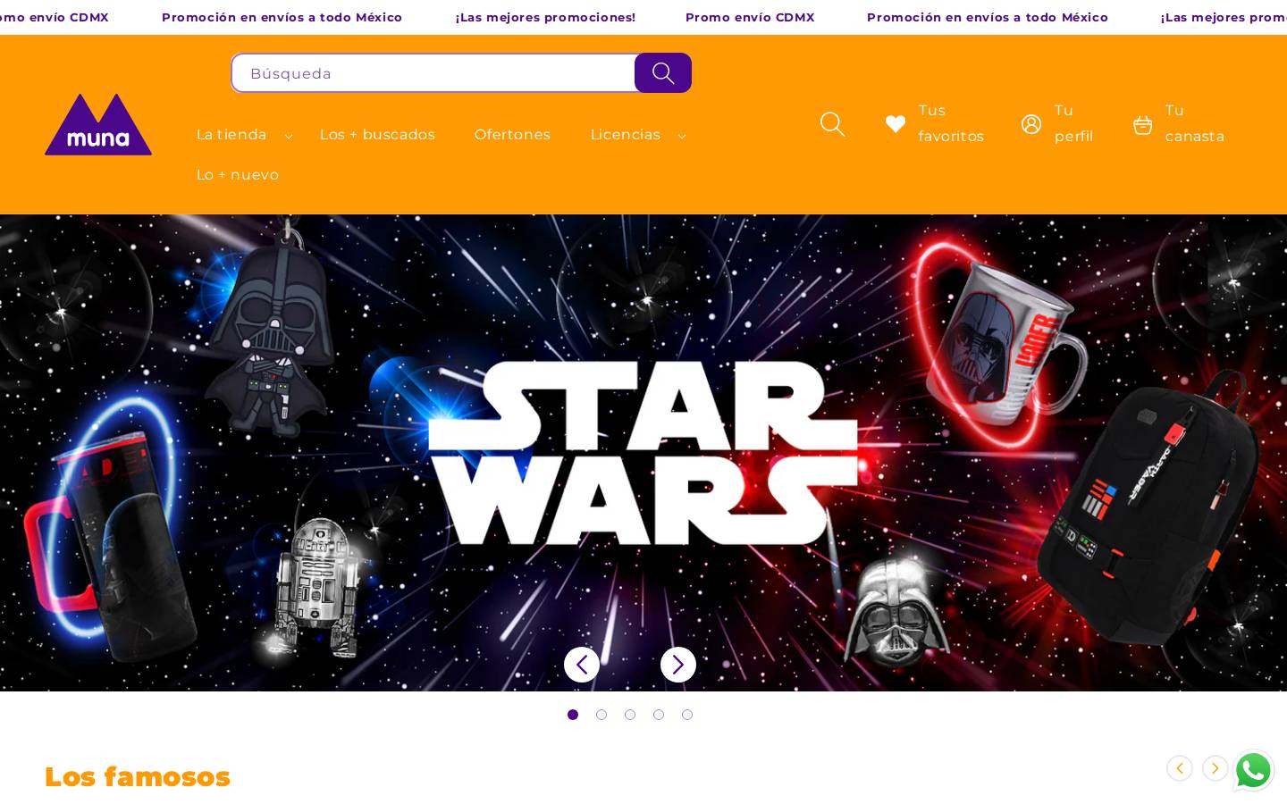 regalosmuna.com homepage screenshot