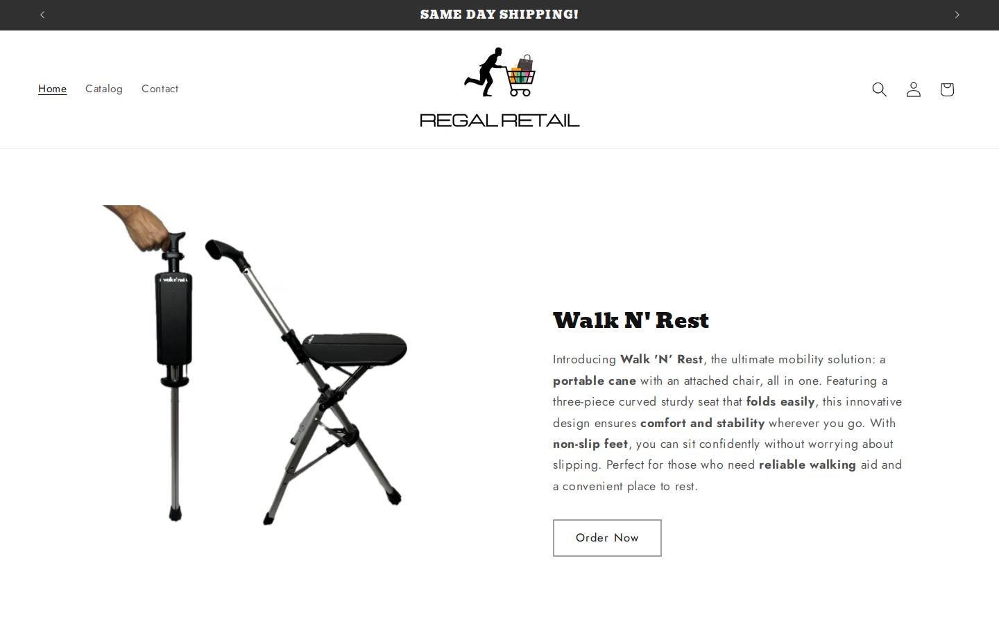regalretailus.co homepage screenshot