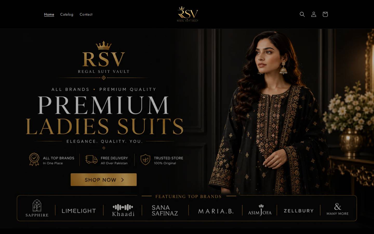 regalsuit.com homepage screenshot