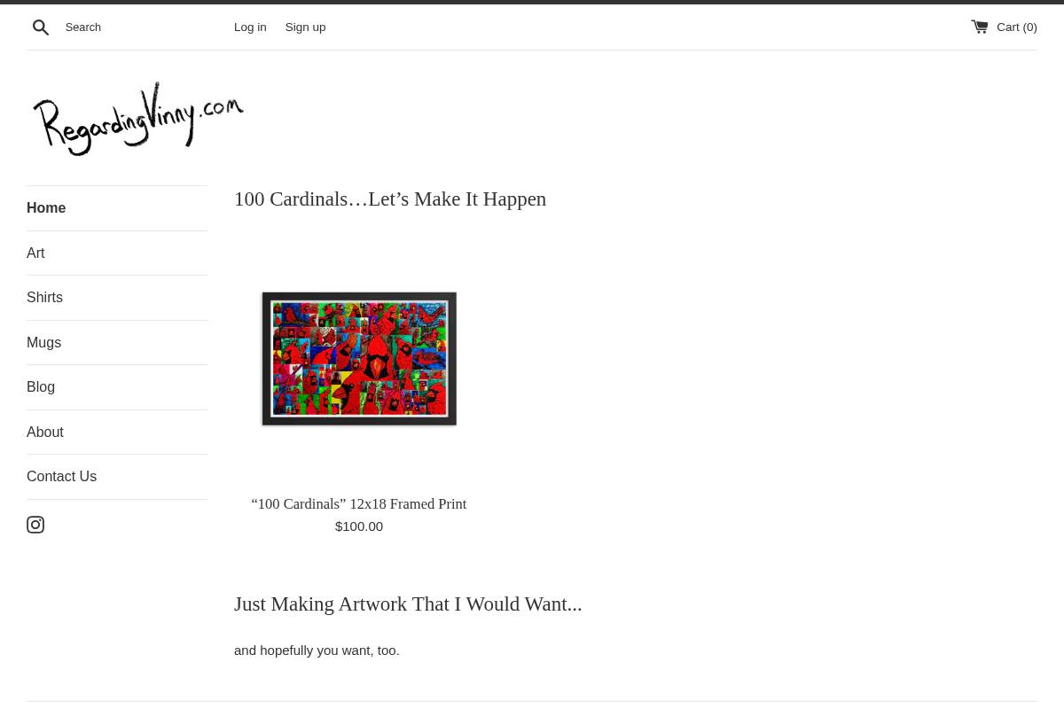 regardingvinny.com homepage screenshot