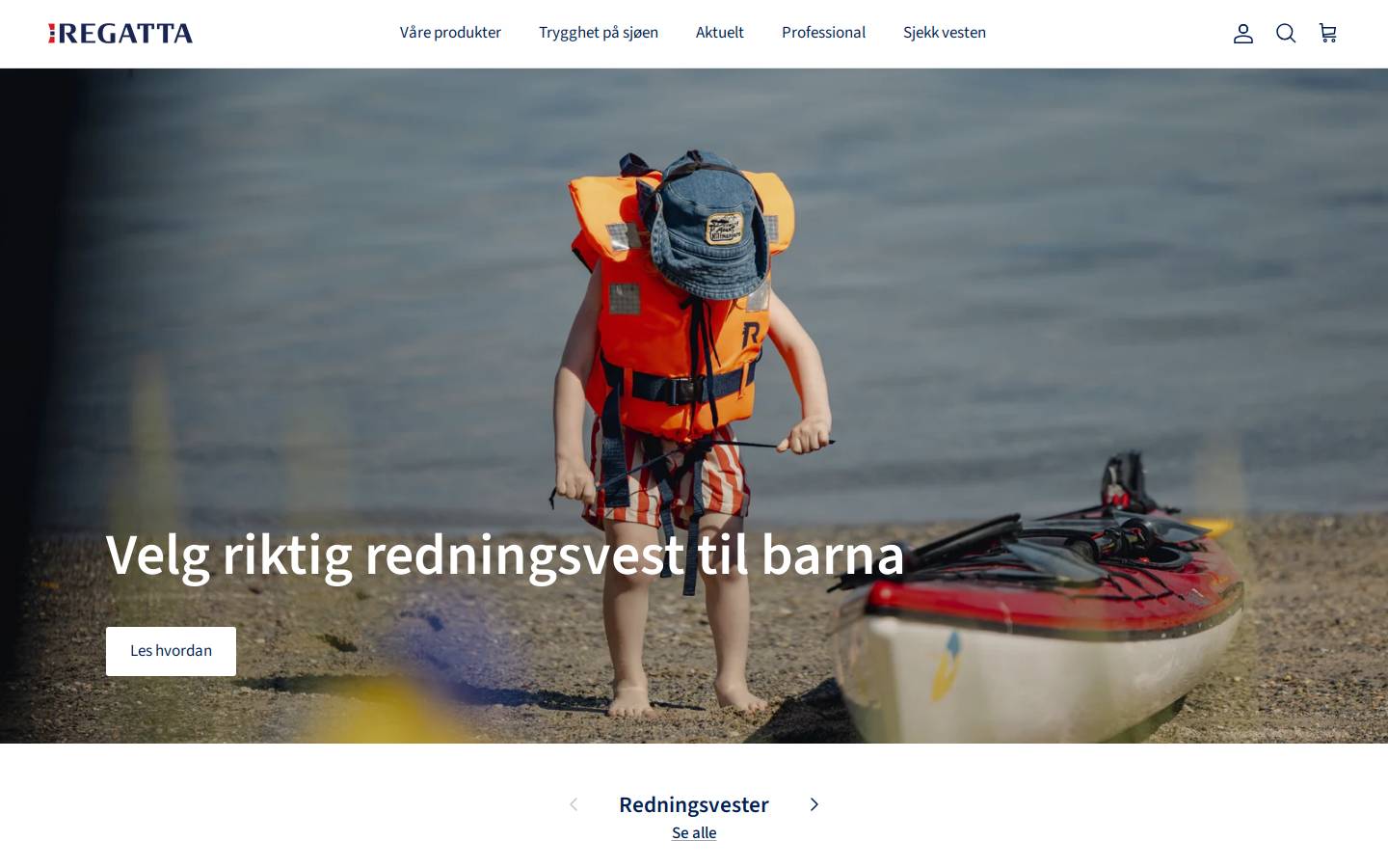 Regatta homepage screenshot