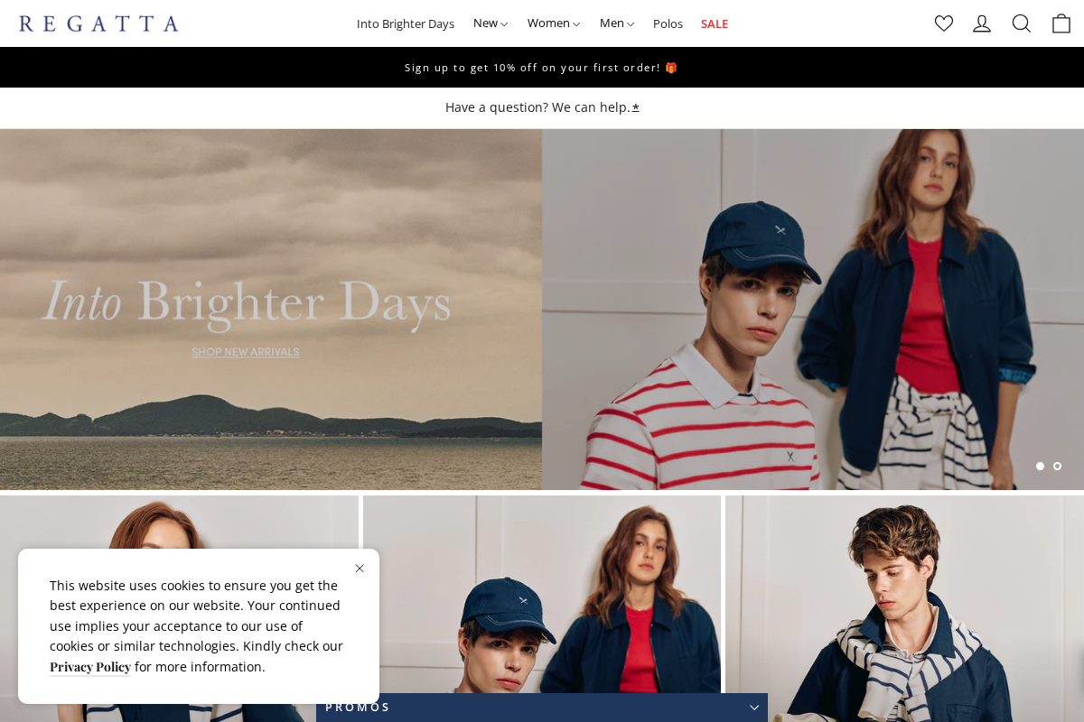 Regatta Lifestyle homepage screenshot