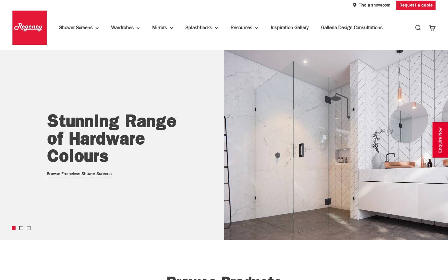 Regency homepage screenshot