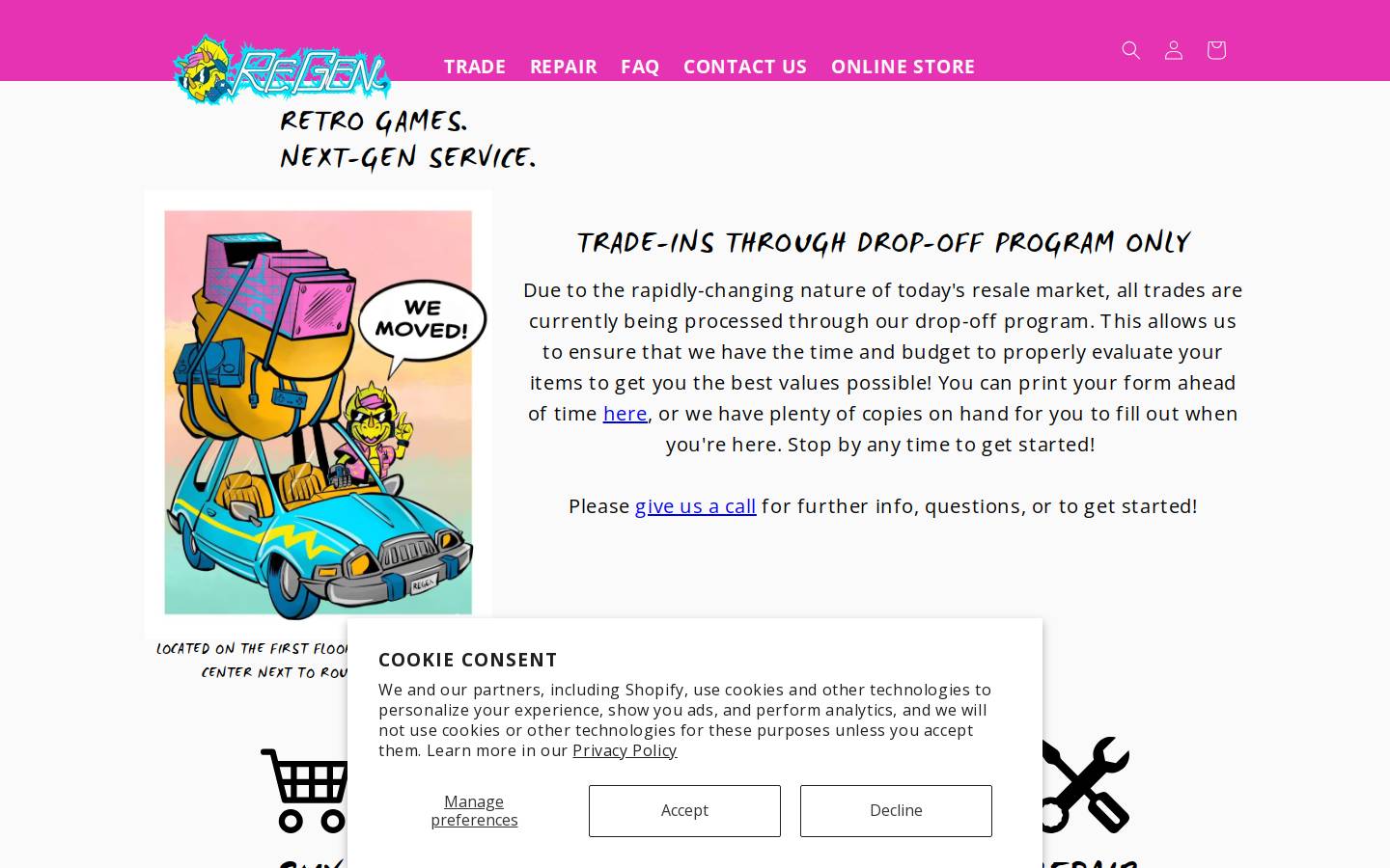 regengaming.com homepage screenshot