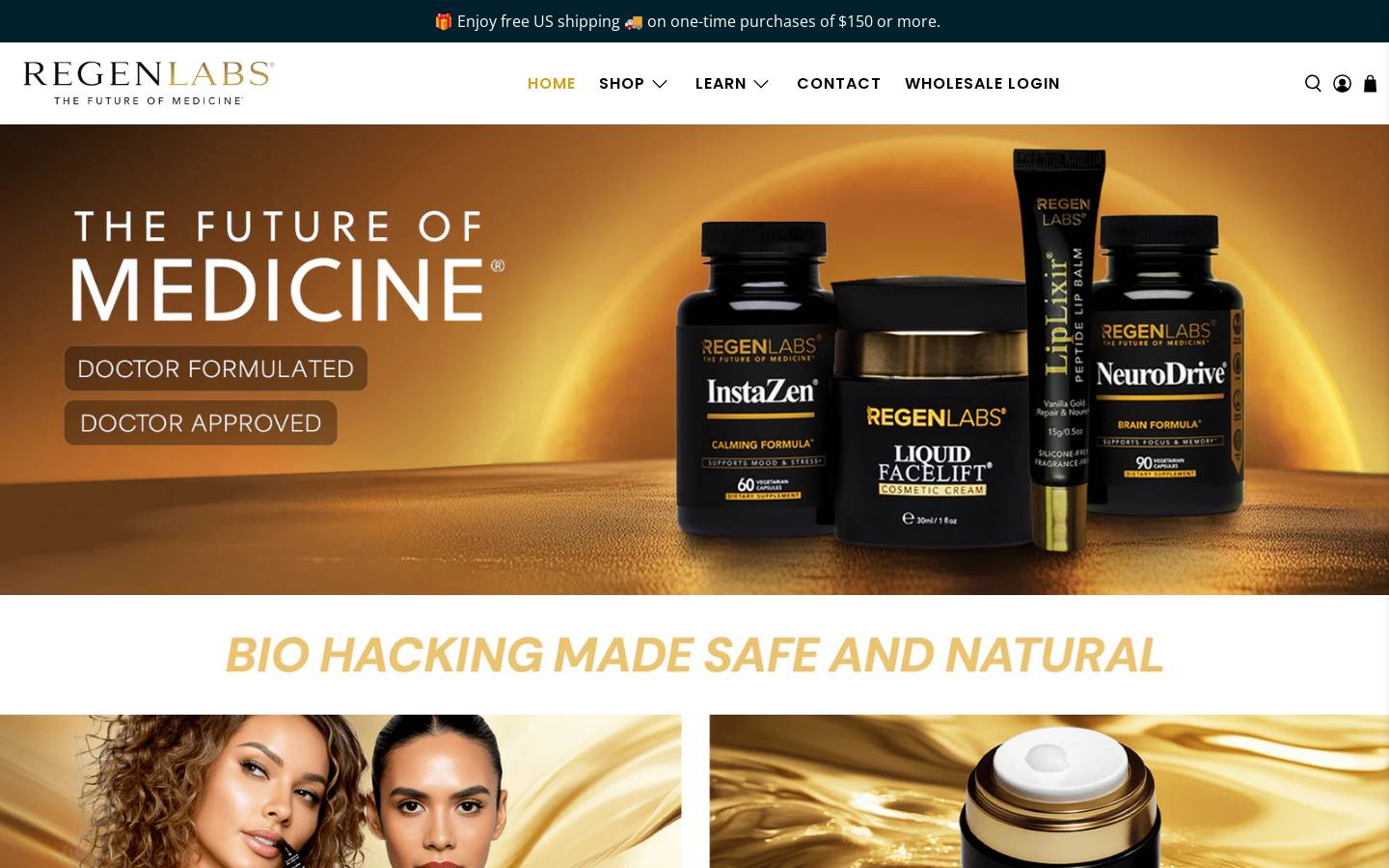 regenlabs.com homepage screenshot