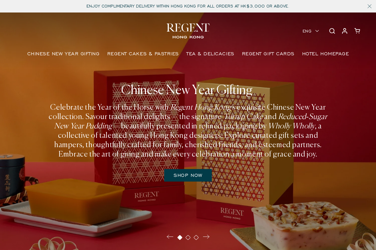 Regent Hong Kong homepage screenshot
