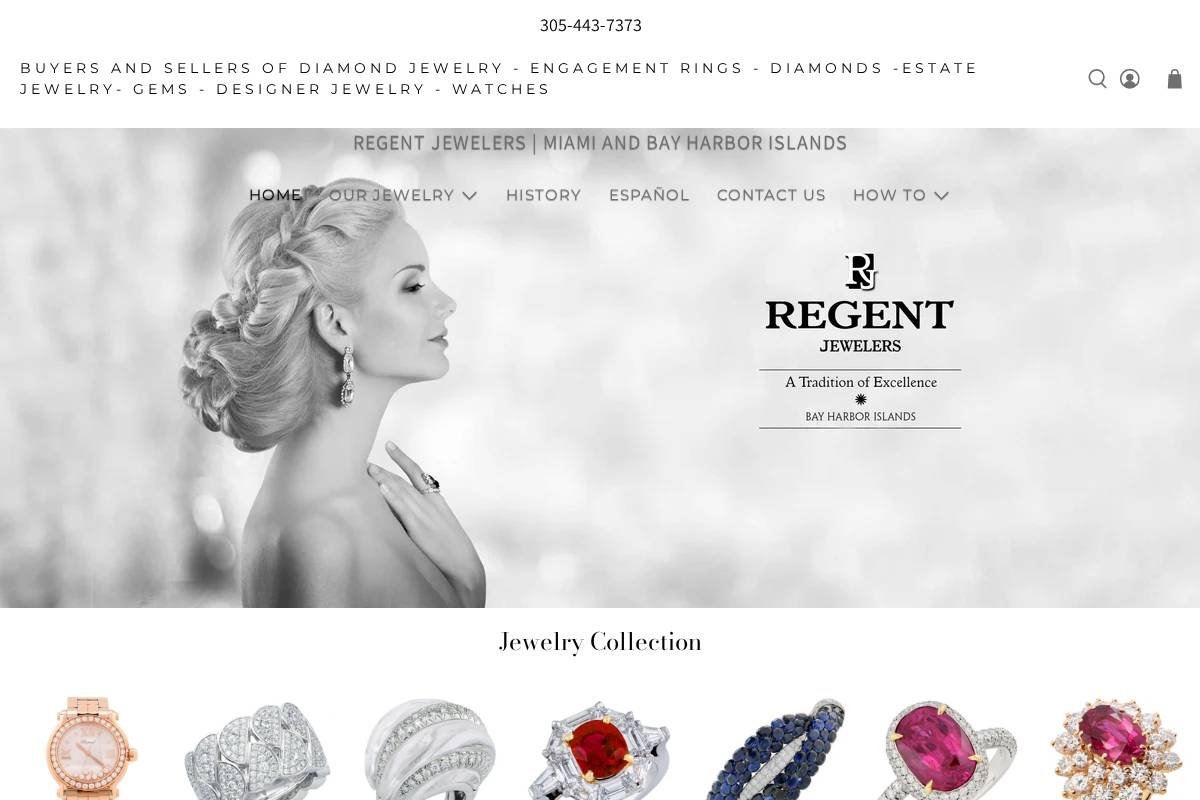 regentjewelers.net homepage screenshot