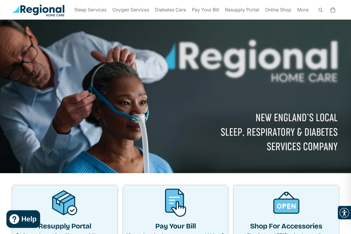 Regional Home Care homepage screenshot