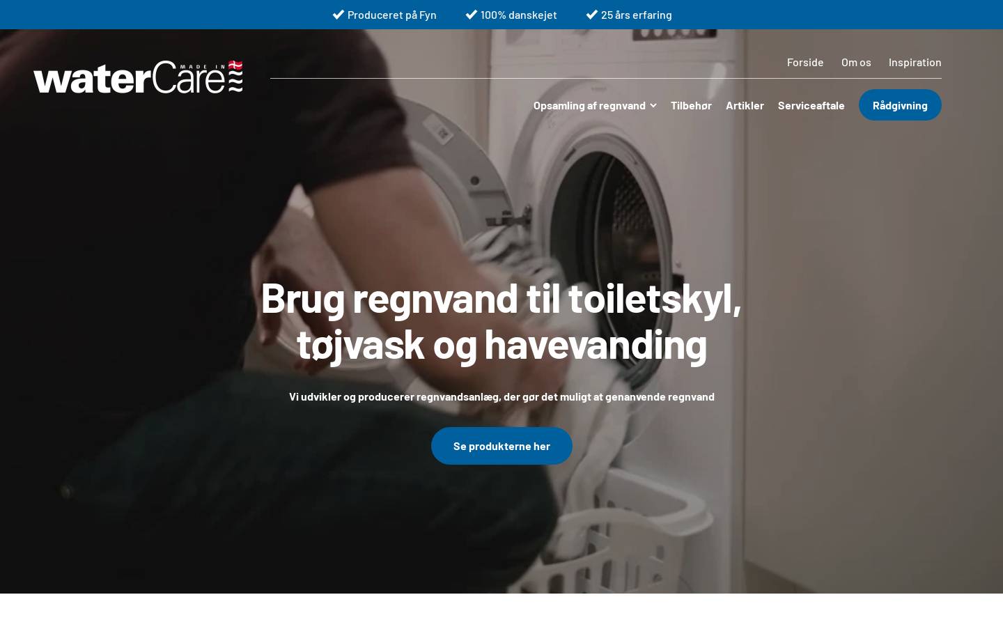 regnvandsanlaeg.dk homepage screenshot