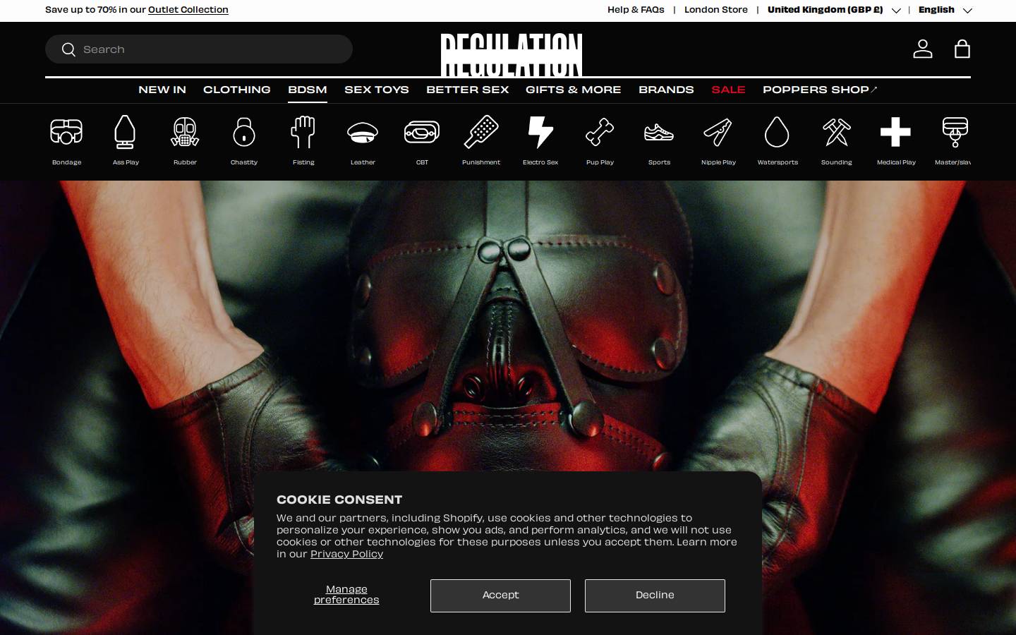 REGULATION homepage screenshot