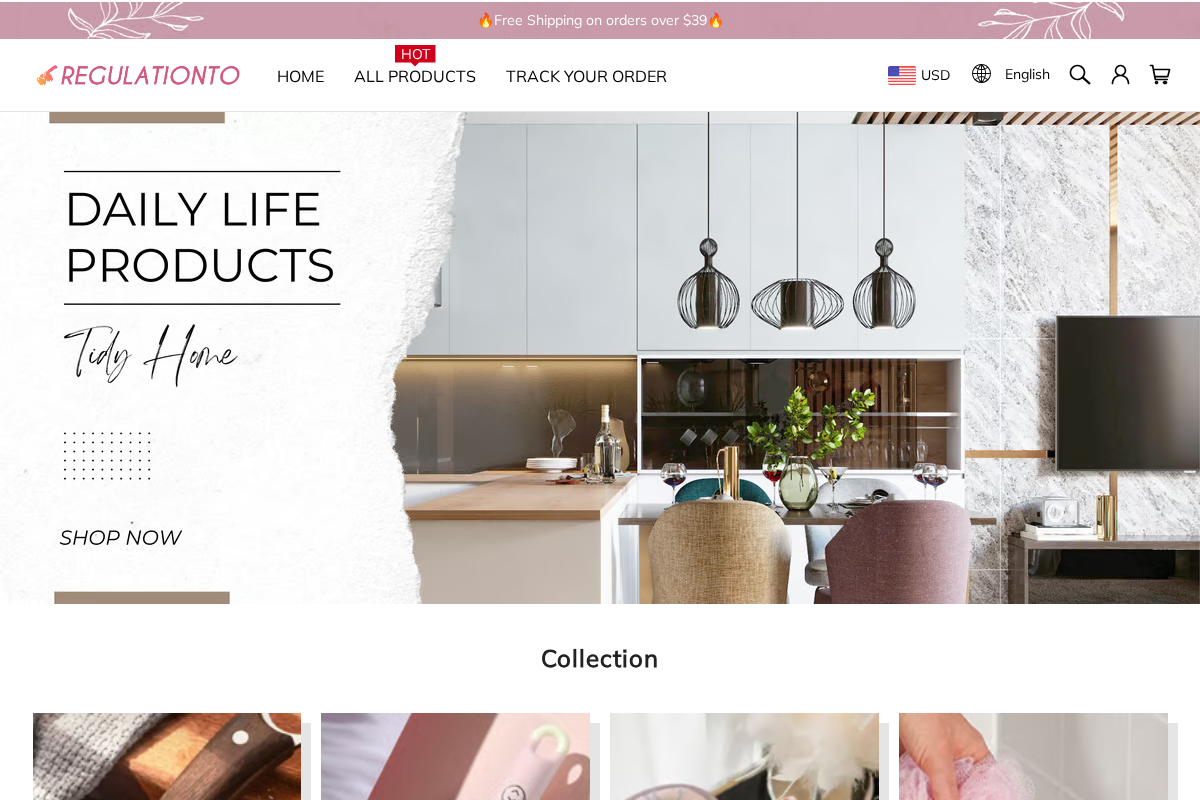 regulationto.com homepage screenshot