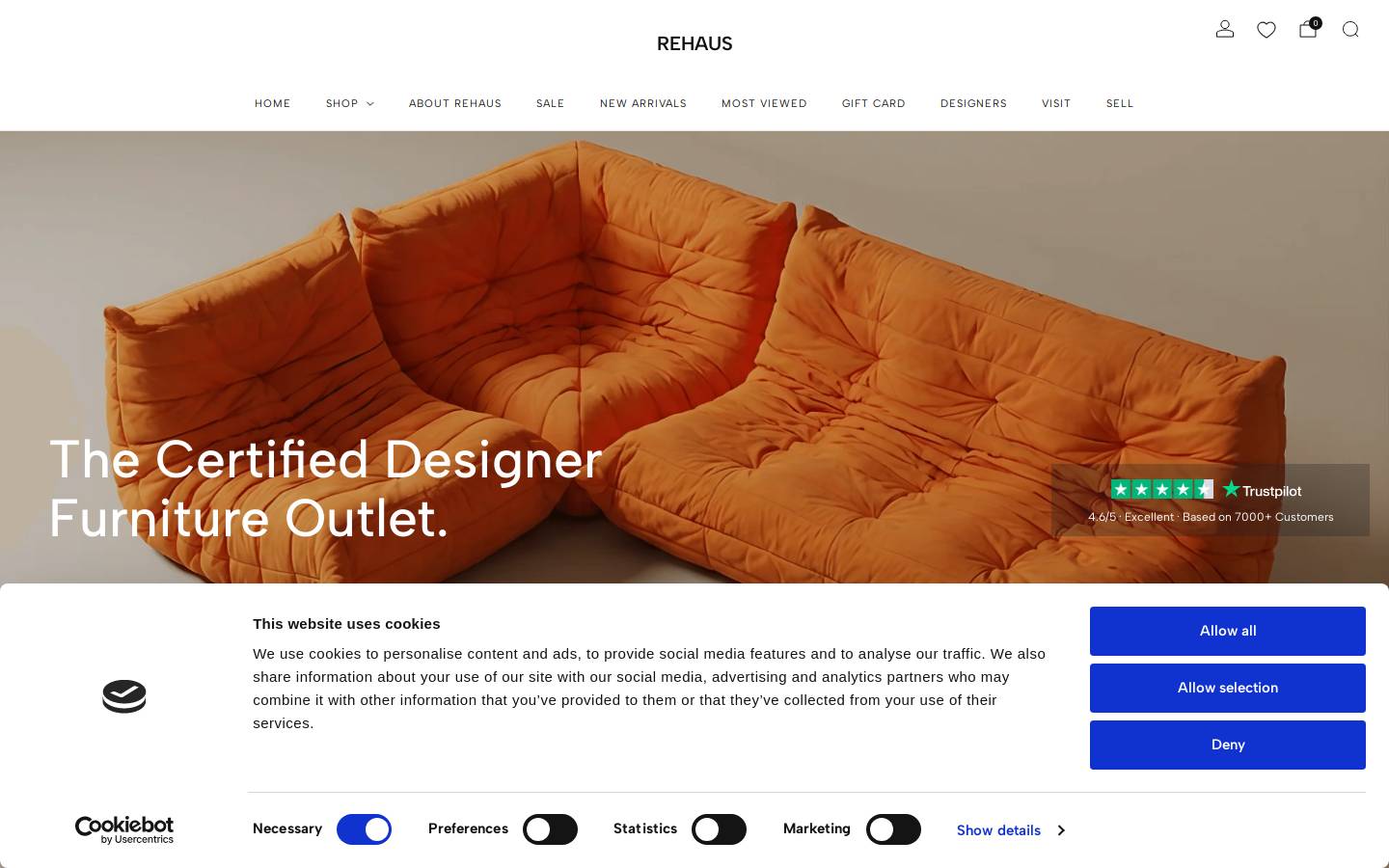 Rehaus homepage screenshot