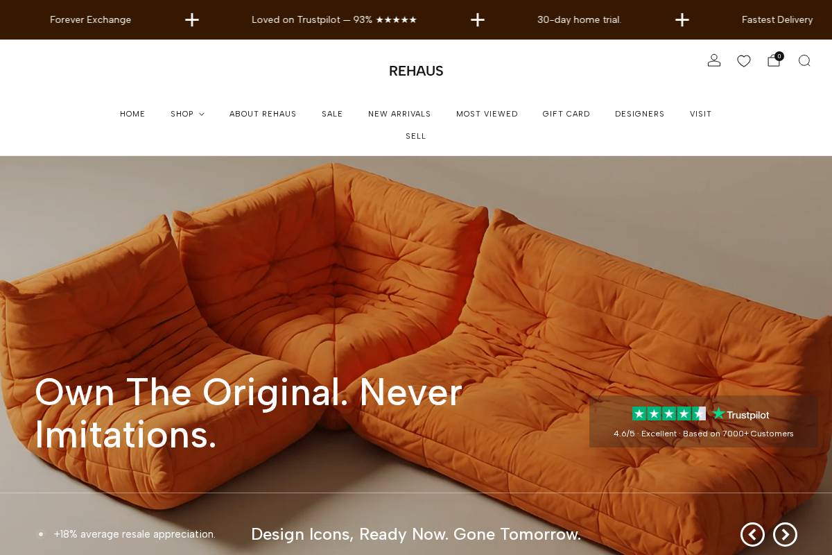 rehaus.co homepage screenshot