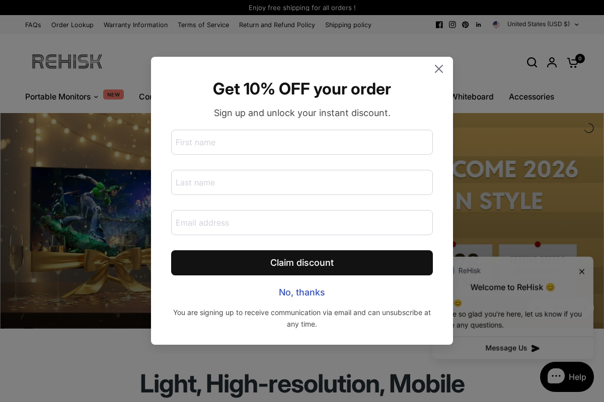 ReHisk homepage screenshot