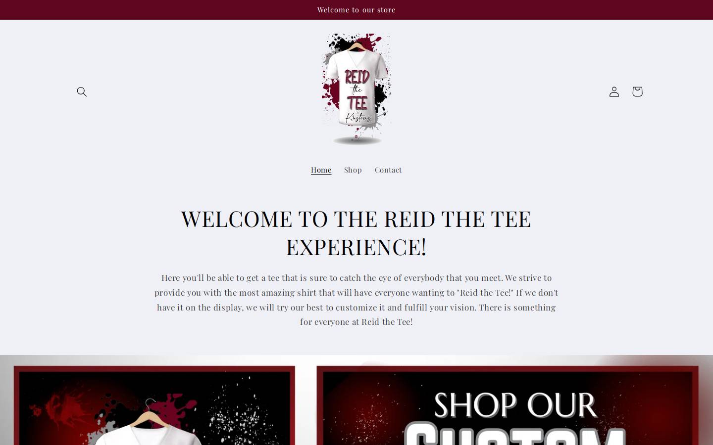 reidthetee.com homepage screenshot
