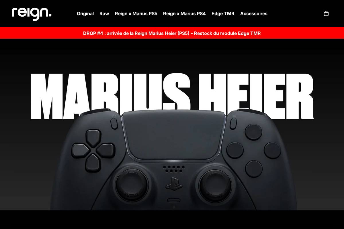 reign-controllers.com homepage screenshot