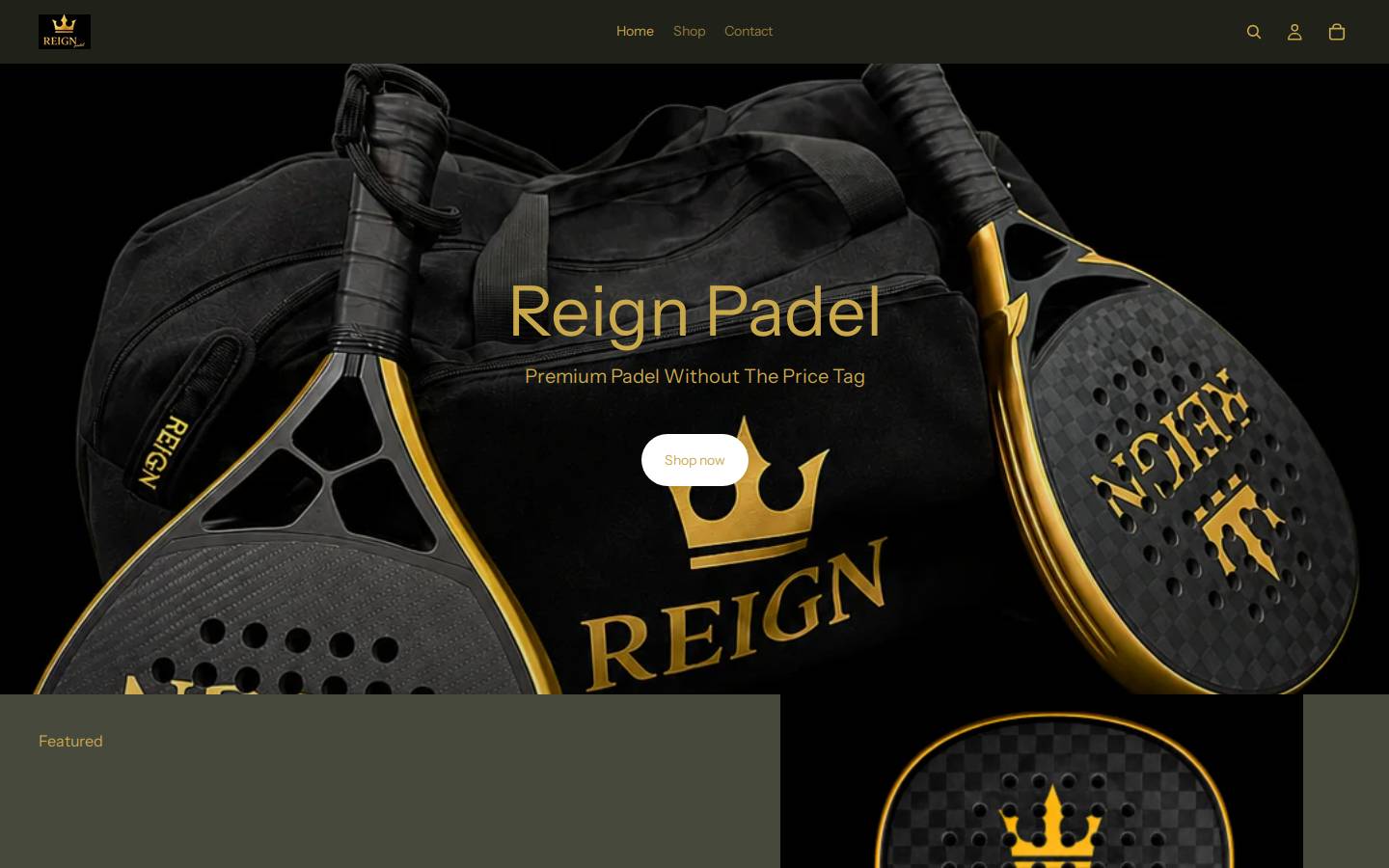 reignpadel.com homepage screenshot