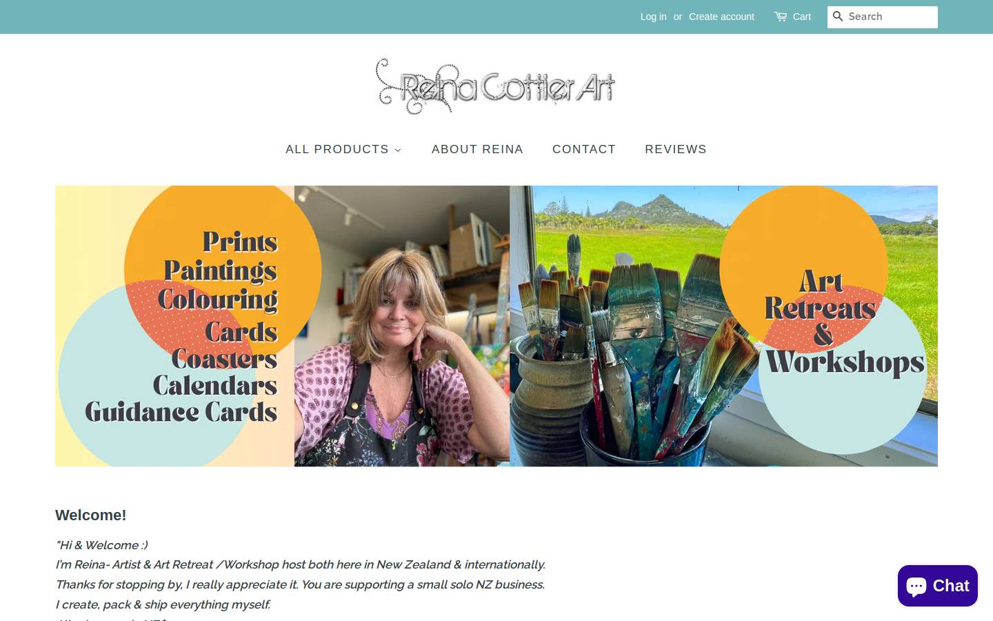 reinacottiershop.com homepage screenshot
