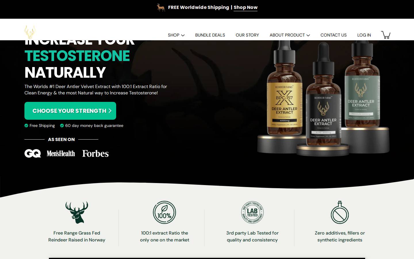 reindeerfarms.com homepage screenshot