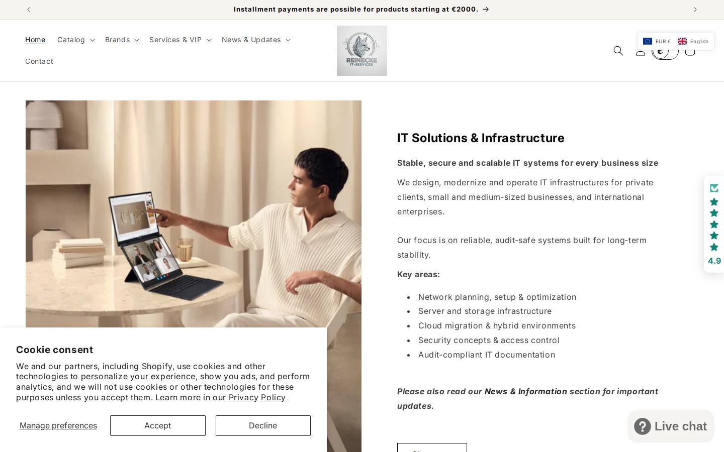 reinecke-it.de homepage screenshot