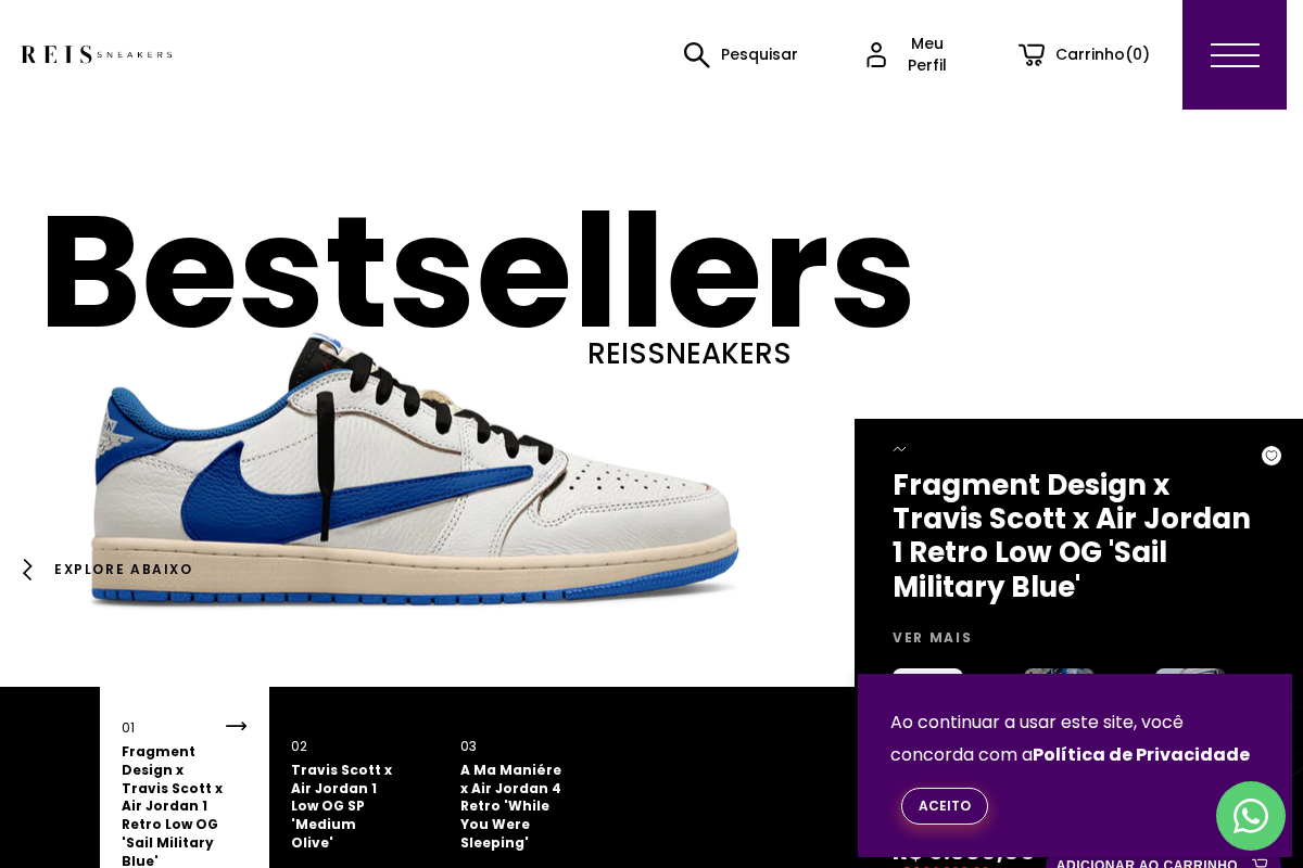 Reis Sneakers homepage screenshot