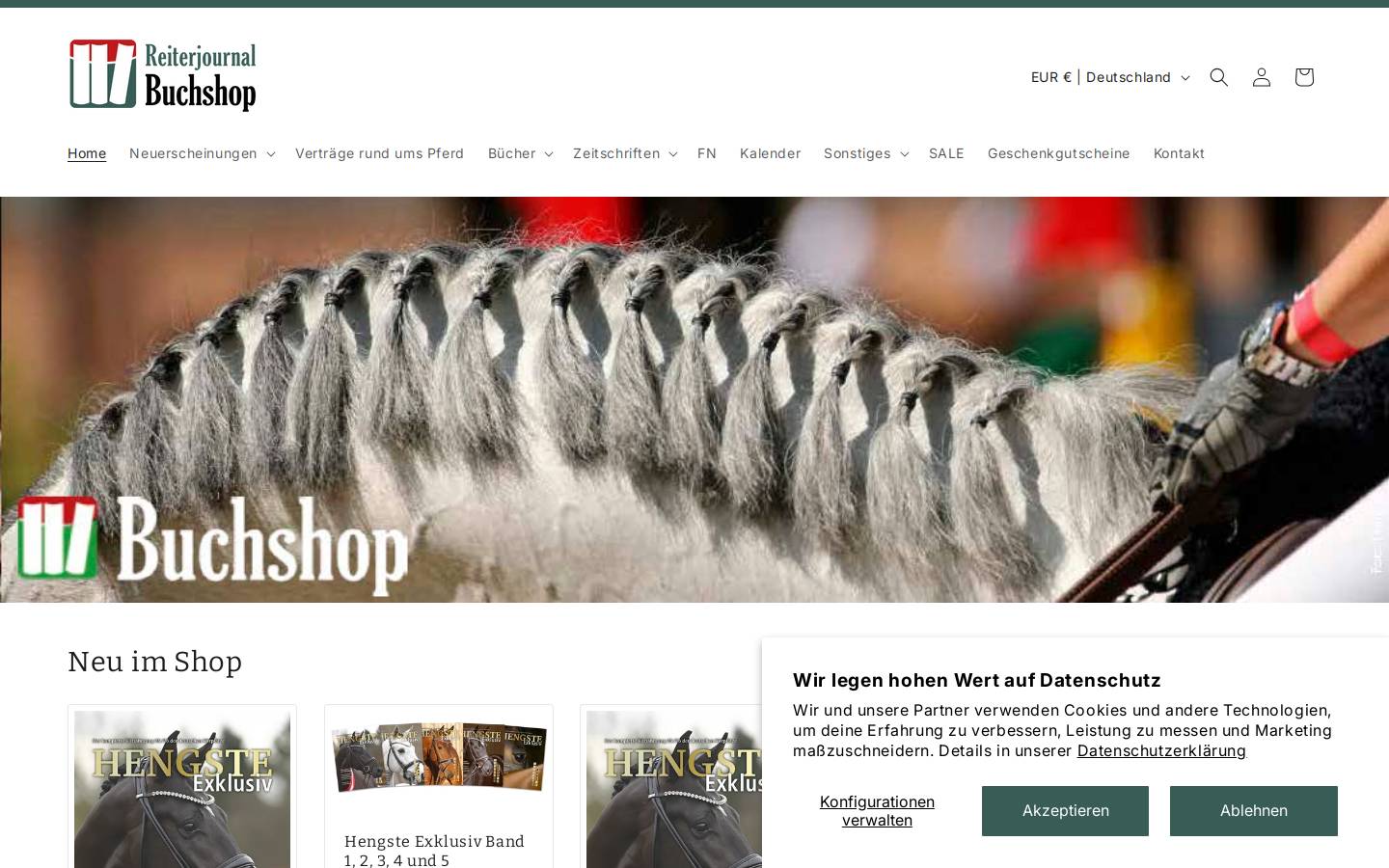 reiterjournalshop.com homepage screenshot