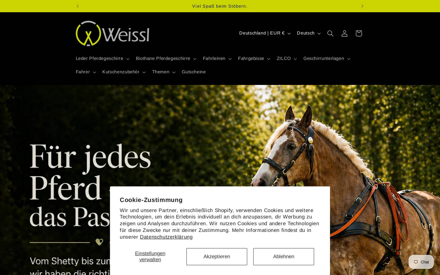 reitsport-weissl.de homepage screenshot