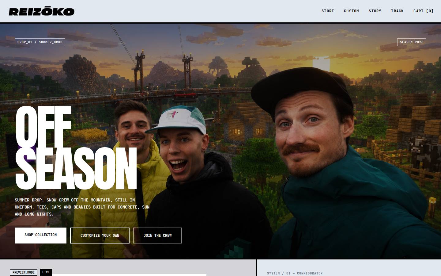 reizoko.shop homepage screenshot