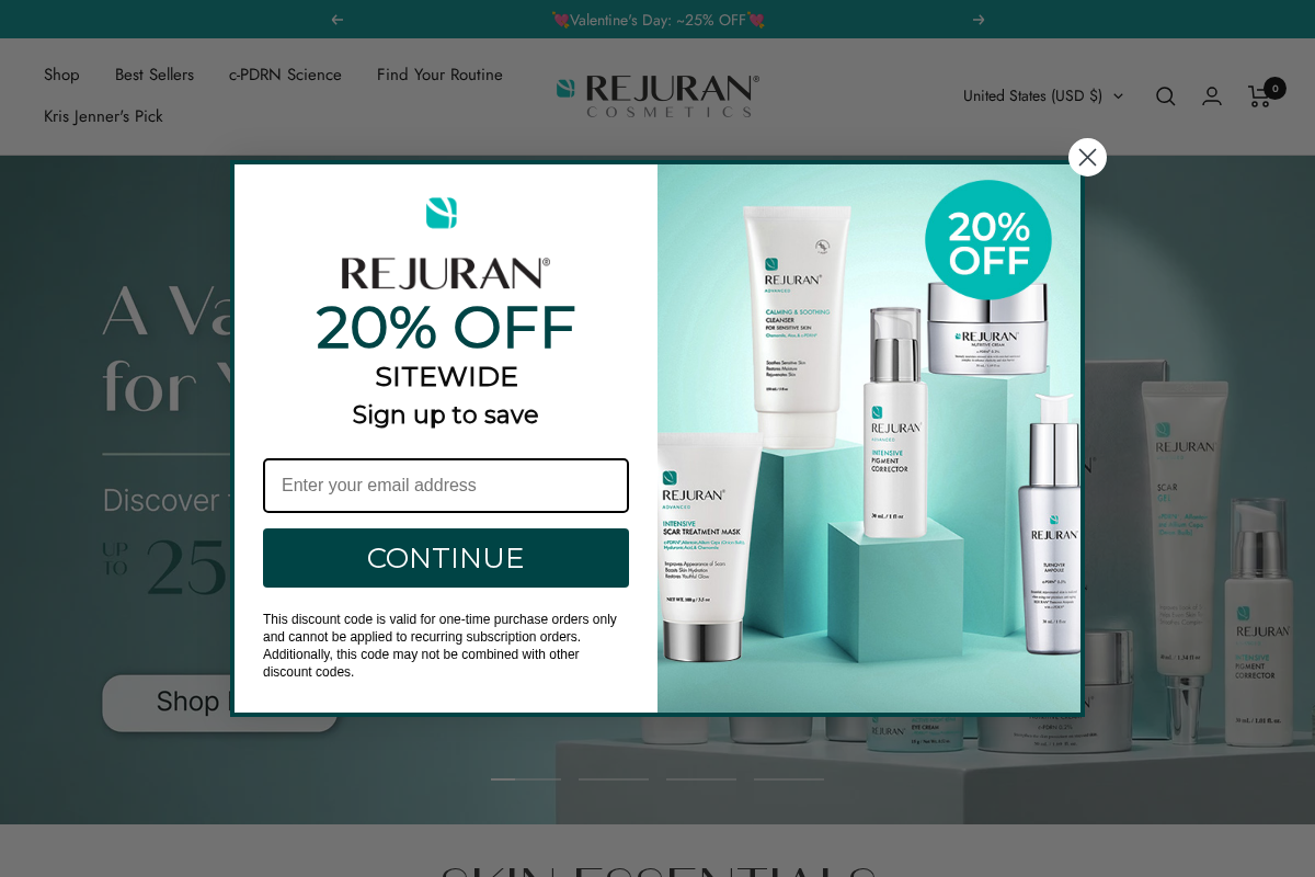 rejuranusa.com homepage screenshot