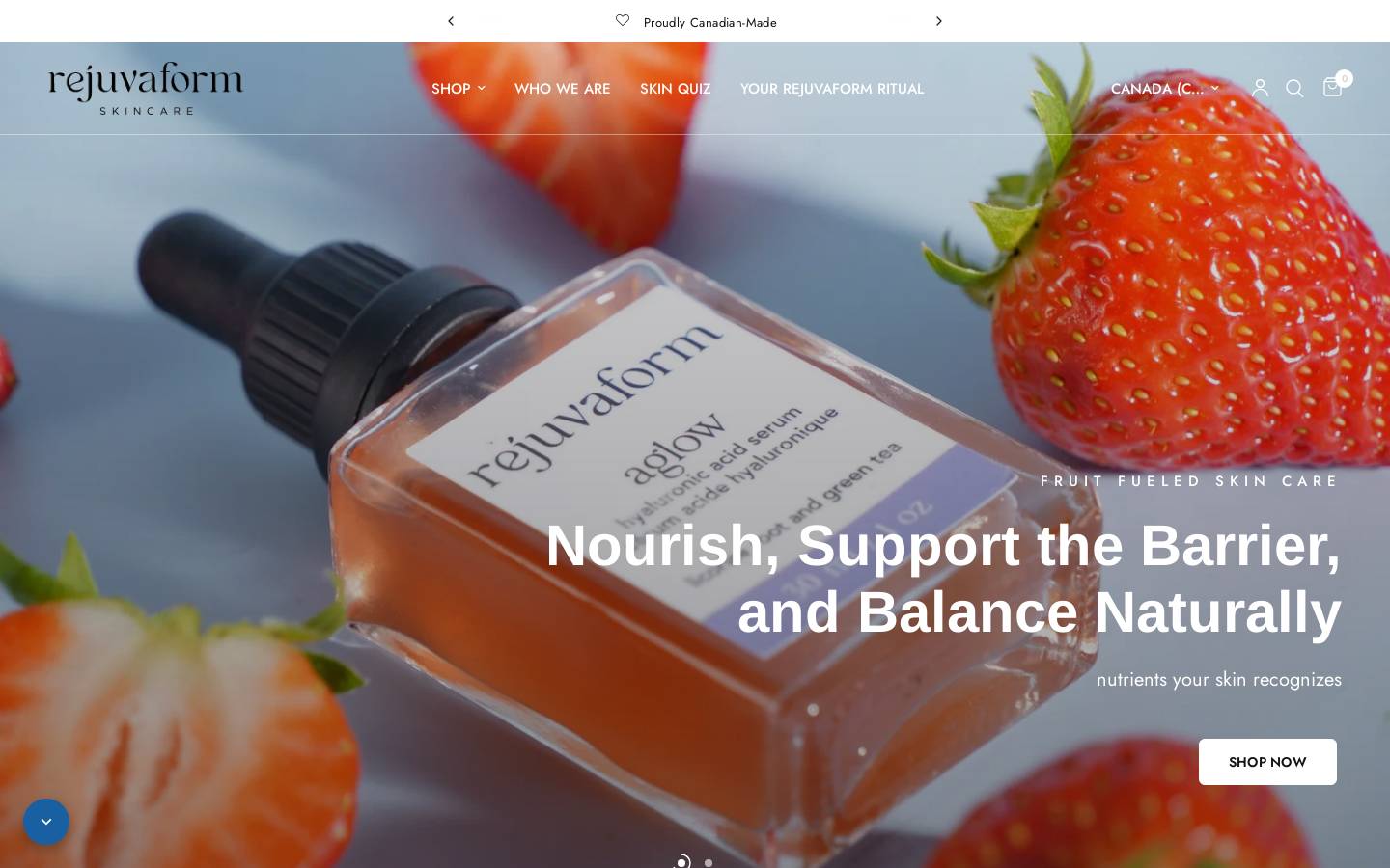 rejuvaform.com homepage screenshot
