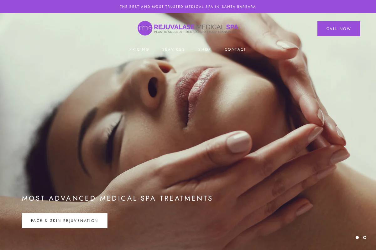 rejuvalasesb.com homepage screenshot