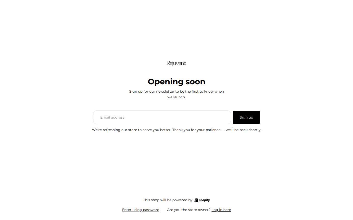rejuvena.health homepage screenshot