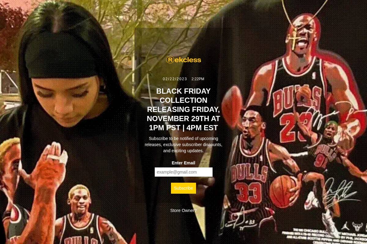 rekcless.com homepage screenshot