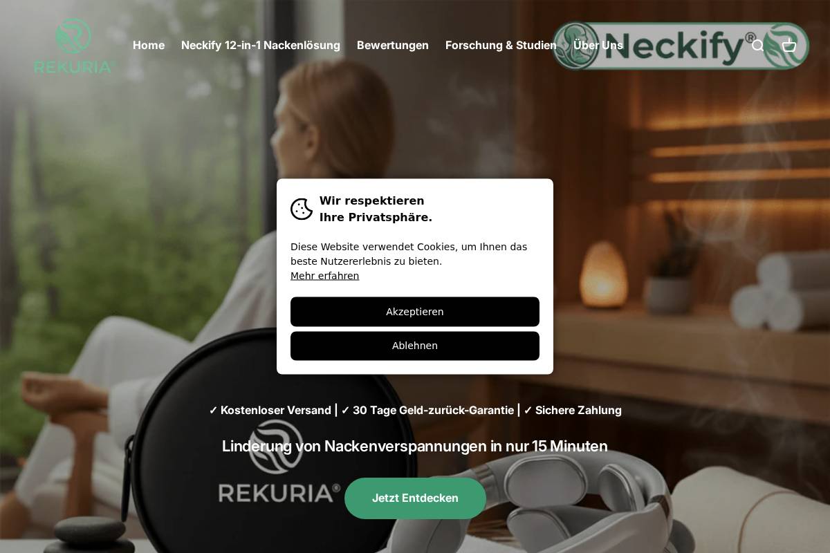 rekuria.com homepage screenshot