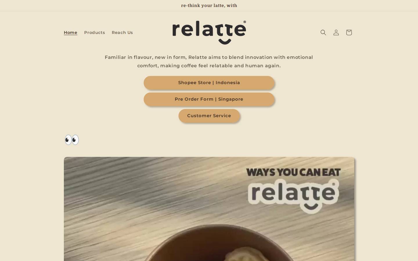 relatte.com homepage screenshot