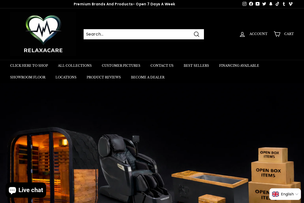 relaxacare.ca homepage screenshot