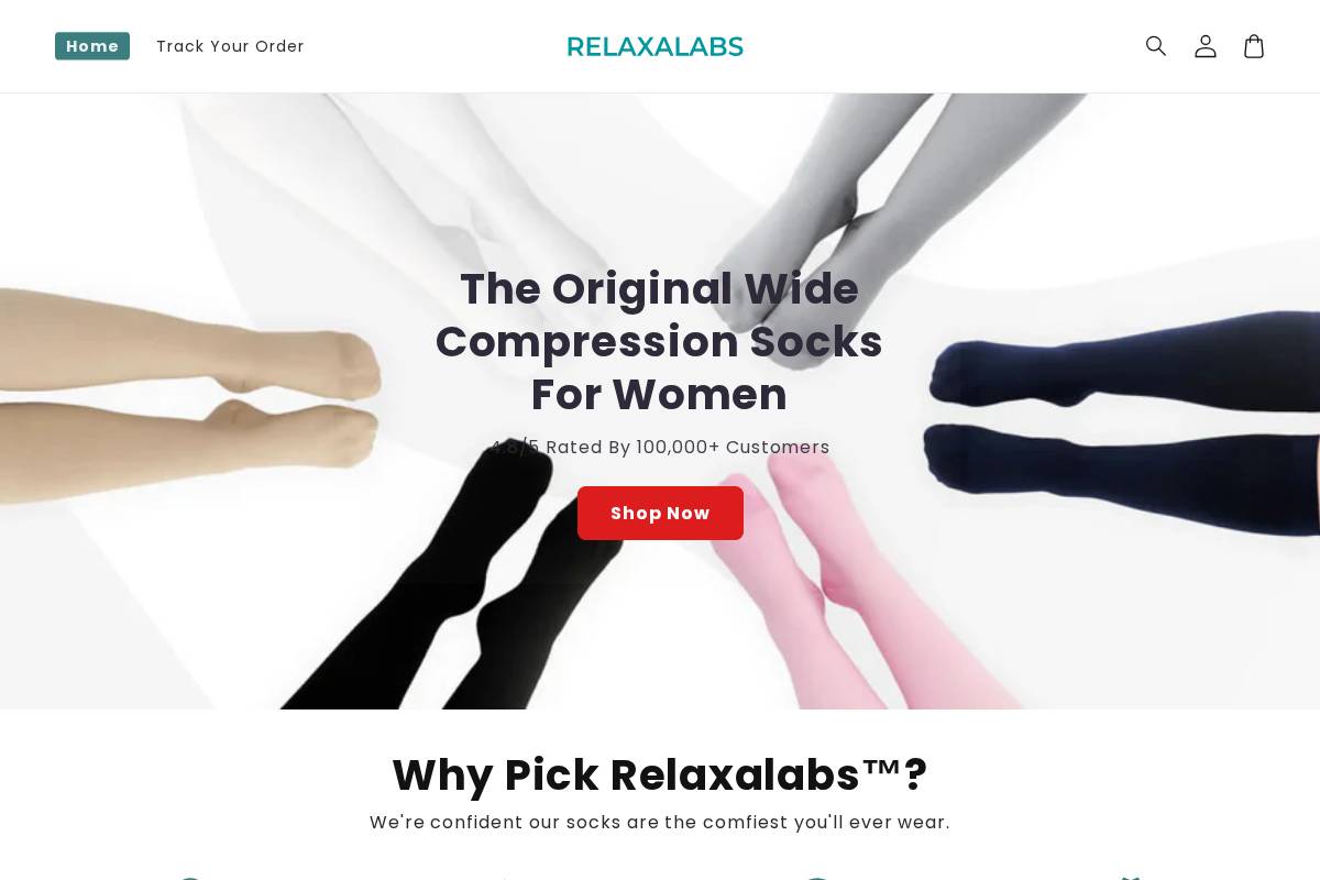 relaxalabs.com homepage screenshot
