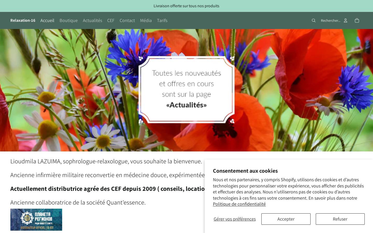 relaxation-16.com homepage screenshot