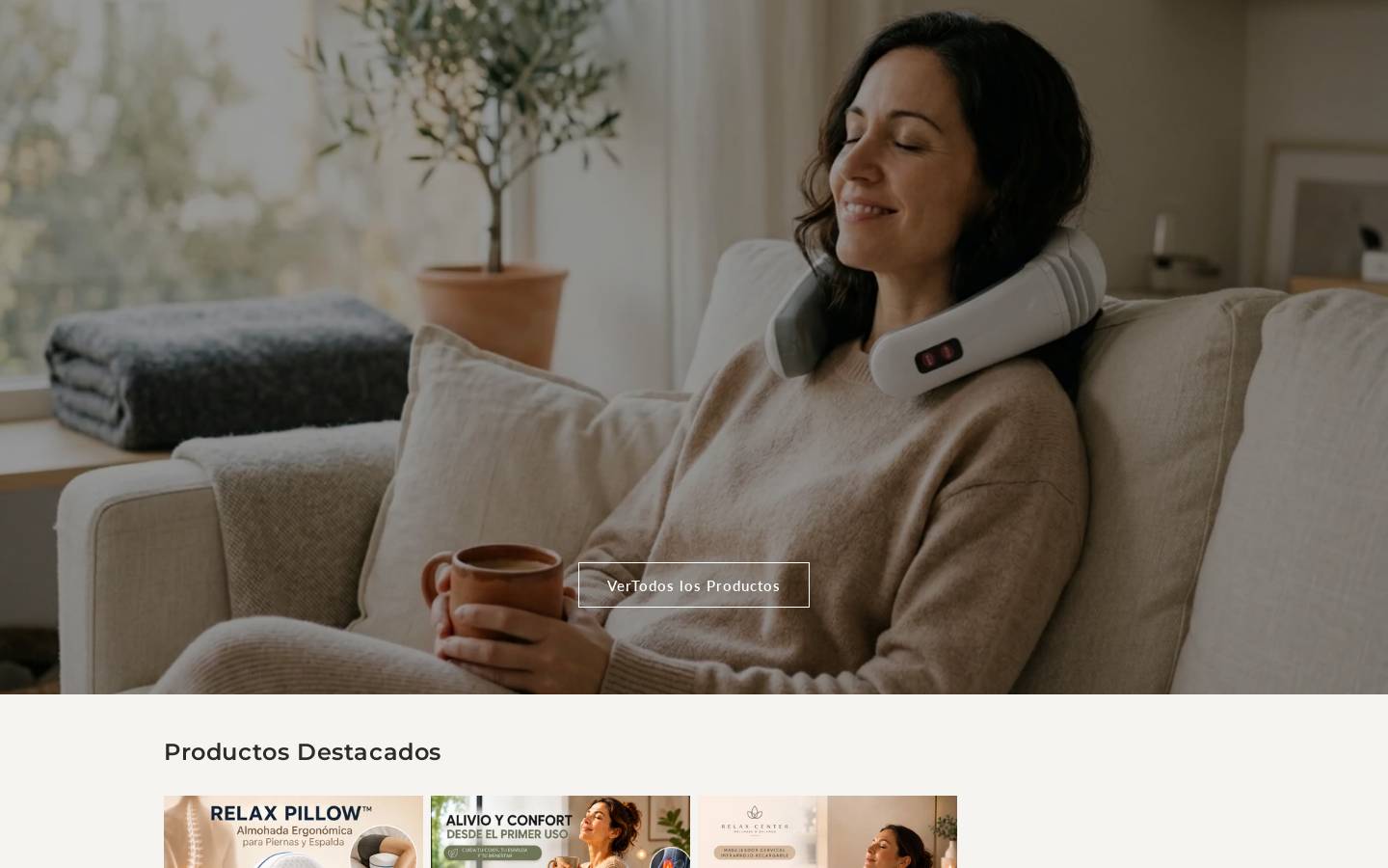 relaxcenter.store homepage screenshot