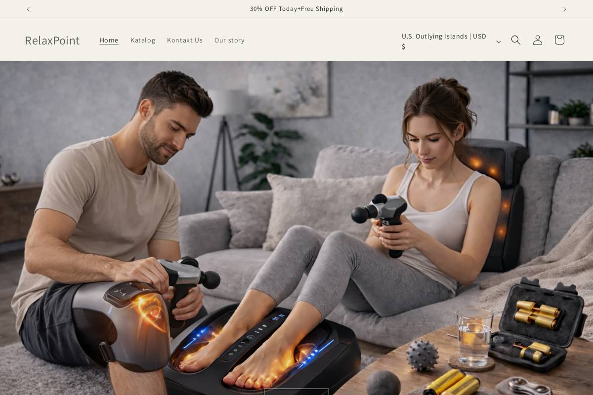 relaxpointshop.com homepage screenshot