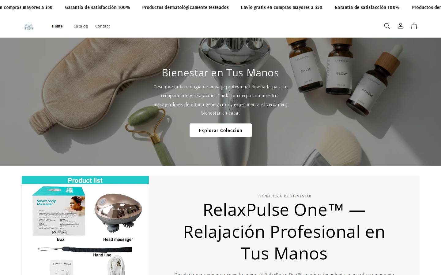 relaxpulse.store homepage screenshot